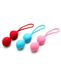 Вагінальні кульки Satisfyer V Balls (3 пари), діаметр 3,4 см, маса 79-114-150г, монолітні, Голубой/розовый/красный
