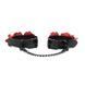 Поножі Liebe Seele Flower Rhythm - Black and Red Leather Flowers Hand Cuffs
