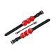 Поножі Liebe Seele Flower Rhythm - Black and Red Leather Flowers Hand Cuffs