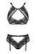 Комплект Obsessive Allastia 2-pcs set black S/M, регульовані бретелі, багаторівнева застібка