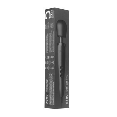 Вібромасажер DOXY Original Black, дуже потужний, живлення 220В, пульсівні вібрації, Чорний