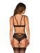 Комплект Obsessive Allastia 2-pcs set black L/XL, регульовані бретелі, багаторівнева застібка