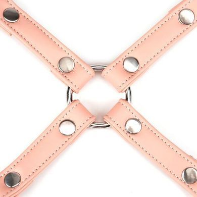 Крестовина для фиксации Liebe Seele Dark Candy Pink Hogtie, с кольцом, 4 карабина