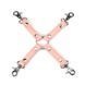 Крестовина для фиксации Liebe Seele Dark Candy Pink Hogtie, с кольцом, 4 карабина
