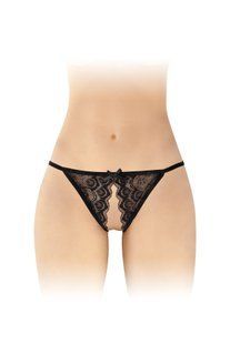 Мереживні трусики з доступом Fashion Secret Zoe Black, з бантиком