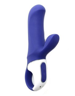 Потужний вібратор-кролик Satisfyer Vibes Magic Bunny, два мотори, литий силікон, 12 режимів роботи, Синій