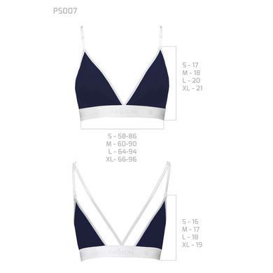 Спортивный топ с двойными бретелями Passion PS007 TOP M, navy blue, M