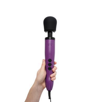 Вібромасажер DOXY Original Purple, дуже потужний, живлення 220В, пульсівні вібрації, Фіолетовий