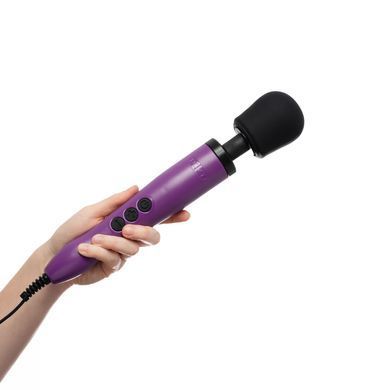 Вібромасажер DOXY Original Purple, дуже потужний, живлення 220В, пульсівні вібрації, Фіолетовий