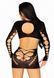 Безшовна мінісукня Leg Avenue Long sleeve cut out mini dress One size Black