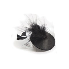 Пэстис - стикини Bijoux Indiscrets Burlesque pasties FEATHER, с перьями, Черный
