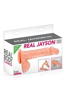 Фалоімітатор Real Body — Real Jayson Flesh, TPE, діаметр 4 см, Тілесний