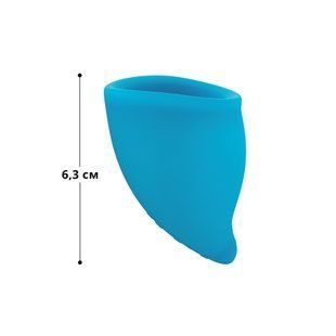 Менструальна чаша Fun Factory FUN CUP SIZE A, бірюзова, багаторазова, діаметр 4 см, об&rsquo;єм 20 мл