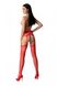 Еротичні колготки-бодістокінг з тонкими підв’язками Passion S028 One Size, red, відкритий доступ