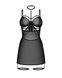 Бебі-дол Obsessive Arrowel Black chemise S/M, з декоративним чокером та гартерами