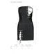 Мини-платье из экокожи Passion CELINE CHEMISE XXL/XXXL, black, шнуровка, трусики в комплекте