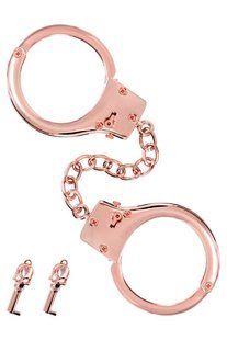 Металеві наручники Fetish Tentation Premium Chick wrist cuffs in rose-gold metal, рожеве золото