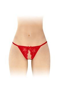 Мереживні трусики з доступом Fashion Secret Zoe Red, з бантиком