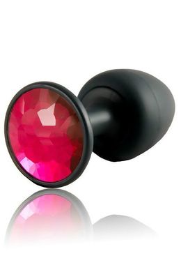 Анальна пробка Dorcel Geisha Plug Ruby M з кулькою всередині, створює вібрації, макс. діаметр 3,2см, Чорний