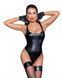 Боди с мокрым эффектом Noir Handmade F244 Powerwetlook body with high cut bottom hem, S