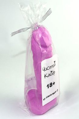 Крафтове мило-член із присоскою Чистий Кайф Violet size M, натуральне, Фіолетовий