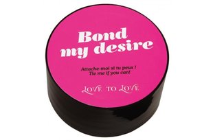 Скотч для бондажа Love To Love BOND MY DESIRE (15м) Чорний, не липне до шкіри і волосків, Чорний, Чорний