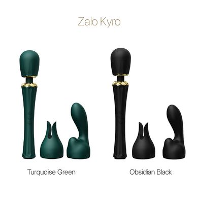 Вибромассажер с насадками Zalo — Kyro Wand Turquoise Green