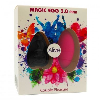 Віброяйце Alive Magic Egg 3.0 Pink із пультом ДУ, Рожевий