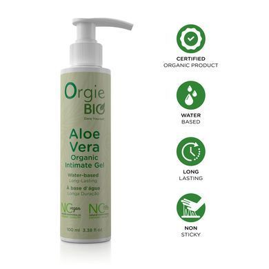 Лубрикант на водній основі Orgie &ndash; Bio Aloe Vera Intimate Gel (100 мл), екстракт алое вера