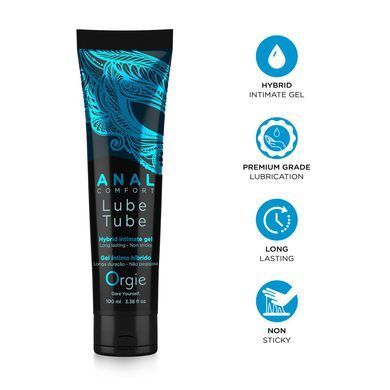 Анальная смазка Orgie Lube Tube Anal Comfort, 100 мл, водная основа, имитация силикона