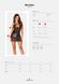 Сорочка Obsessive Norides chemise & thong, XL/2XL, облегающая, с мокрым эффектом, стринги в комплекте