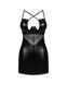 Сорочка Obsessive Norides chemise & thong, XL/2XL, облегающая, с мокрым эффектом, стринги в комплекте