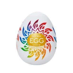 Мастурбатор-яйце Tenga Egg Shiny II Pride Edition, щільний TPE, пробник лубриканту 5 мл, лімітована серія