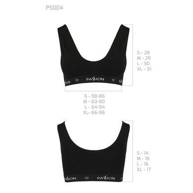 Спортивний топ з широкою гумкою Passion PS004 TOP XL, black, XL