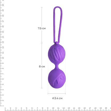 Вагінальні кульки Adrien Lastic Geisha Lastic Balls Mini Violet (S), діаметр 3,4 см, маcа 85 г, Темно-лиловый