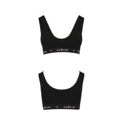 Спортивний топ з широкою гумкою Passion PS004 TOP XL, black, XL