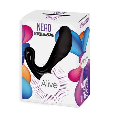 Самый недорогой массажер простаты Alive Nero для новичков, силикон и пластик, отлично для старта