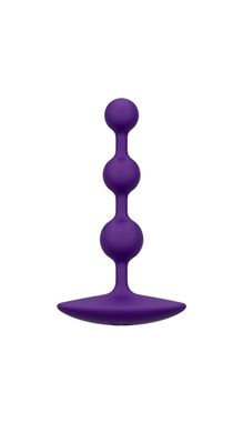 Анальные бусы Romp Amp Dark Purple, силикон, макс. диаметр 2,6 см