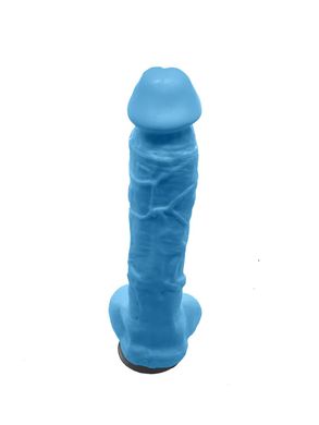 Крафтовое мыло-член с присоской Чистый Кайф Blue size XL натуральное
