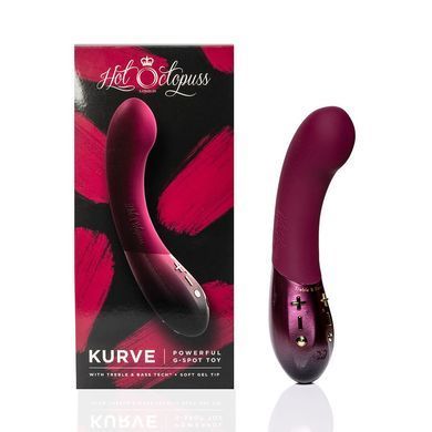 Вібратор для точки G Hot Octopuss KURVE, Treble and Bass Technology, 2 мотори, м&rsquo;який кінчик