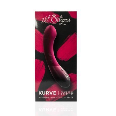 Вібратор для точки G Hot Octopuss KURVE, Treble and Bass Technology, 2 мотори, м&rsquo;який кінчик