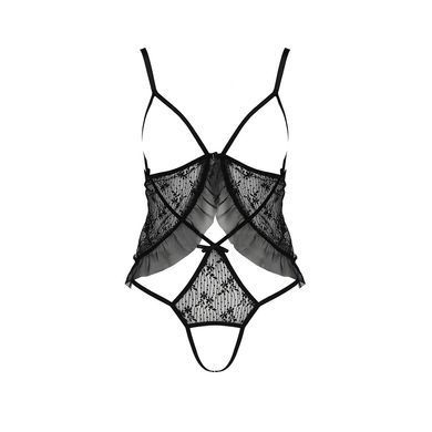 Боді монокіні з відкритими грудьми Passion JUSTINA BODY L/XL, black, Чорний, L/XL, Чорний