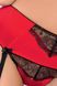 (SALE) Комплект білизни BRIDA SET OpenBra red L/XL - Passion Exclusive: трусики-танга, пояс, ліф, S/M, Червоний