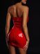 Платье лакированное красное “Соблазнительница Марго” XL, молния на всю длину сзади