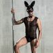 Эротический мужской костюм "Зайка Джонни" с маской, One Size Black, S/M