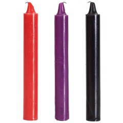 БДСМ свечи низкотемпературные Doc Johnson Japanese Drip Candles - 3 Pack Multi-Colored