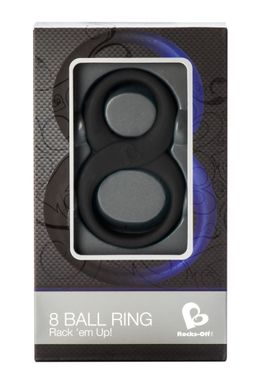 Эрекционное кольцо Rocks Off 8 Ball, Чорний, Чорний