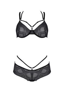Комплект Passion DROSERA BIKINI black, XXL/XXXL, бюстгальтер і трусики-кюлоти