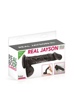 Фаллоимитатор на присоске Real Body - Real Jayson Black (мятая упаковка)
