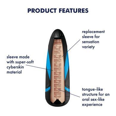 Запасной рукав-вставка для мастурбатора Satisfyer Men LUSTY TONGUES, Белый, UAH